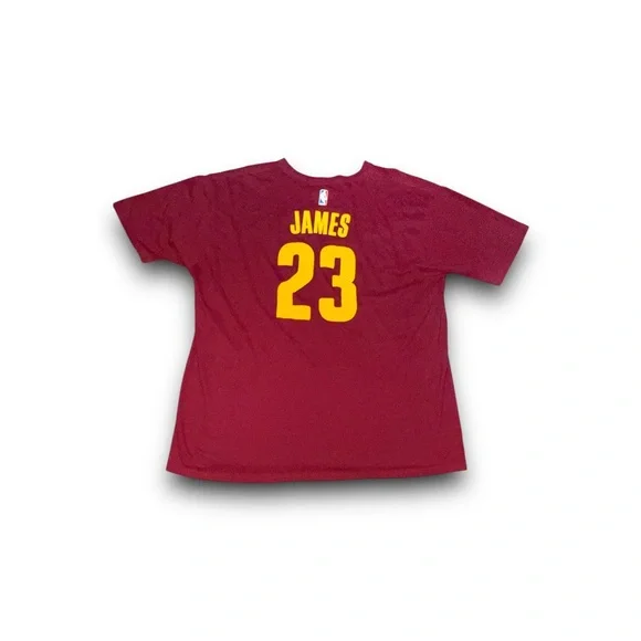 Cleveland Cavaliers LeBron James NBA Adidas jersey tee shirt maroon men’s 2XL - Picture 3 of 5